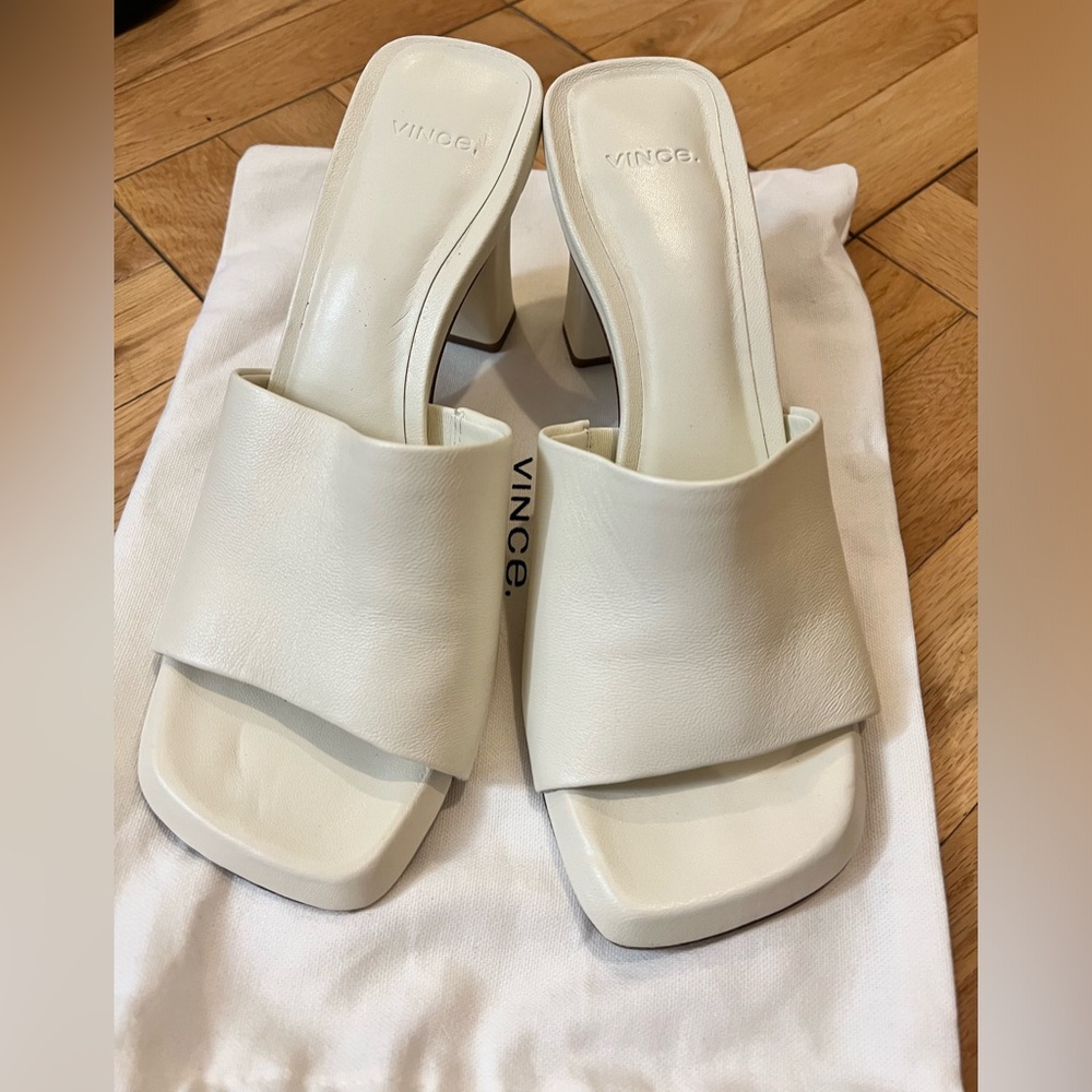 Vince white sandals